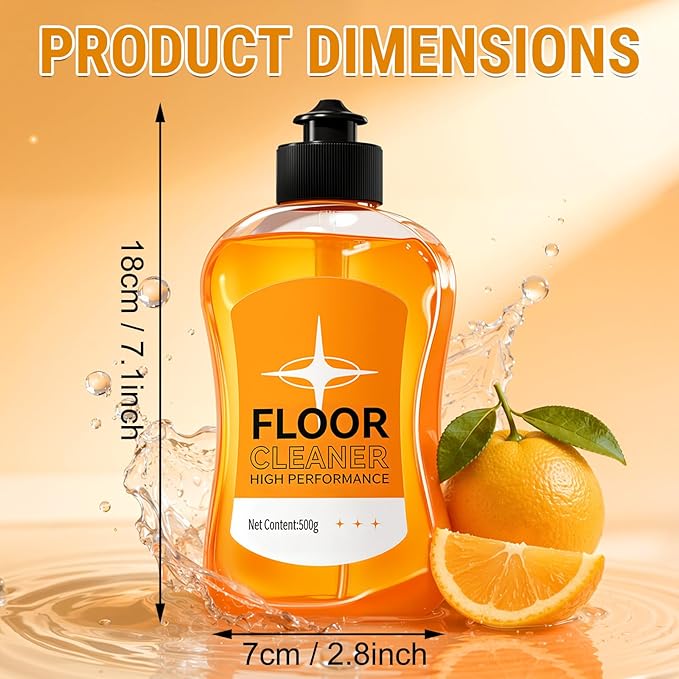 Household Hardwood Floor Cleaner, Floor Cleaner Liquid for Mopping, Floor Solution for Mopping Wood Tile Laminate, Marble, Porcelain Shower Bathroom, Pet-friendly
