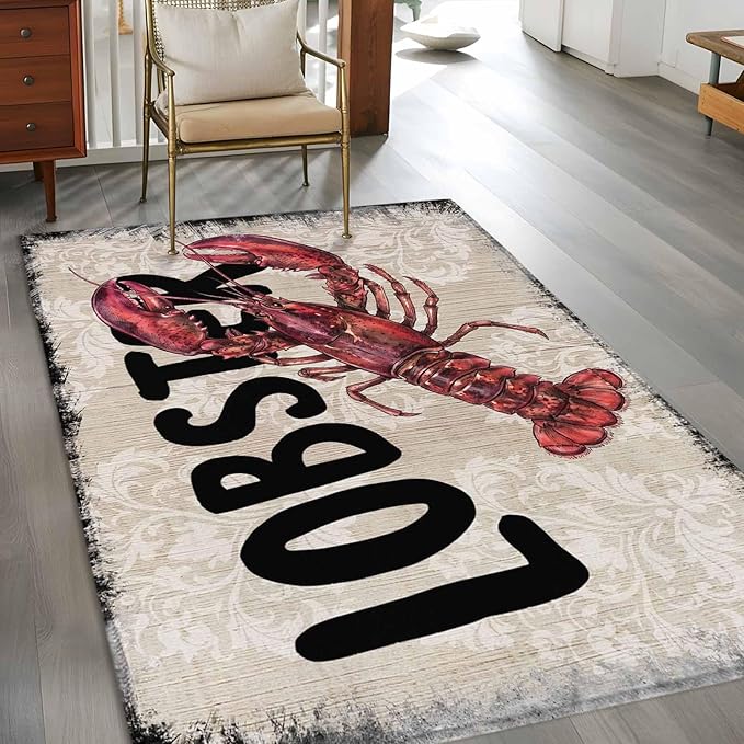Nautical Ocean Wood Texture 3'x5' Area Rugs, Washable Area Rugs Non-Slip Indoor Floor Mats Carpet for Living Room Bedroom Dining Room