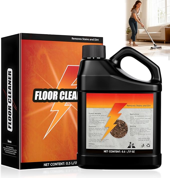 Tile Cleaner-Heavy Duty Solubrilho Floor Cleaner - 0.5L Heavy Duty Floor Cleaner, Multipurpose Powerful Stain Removing Liquid for Multi-Surface Use, Bathroom, Kitchen, Floors & Non-Slip
