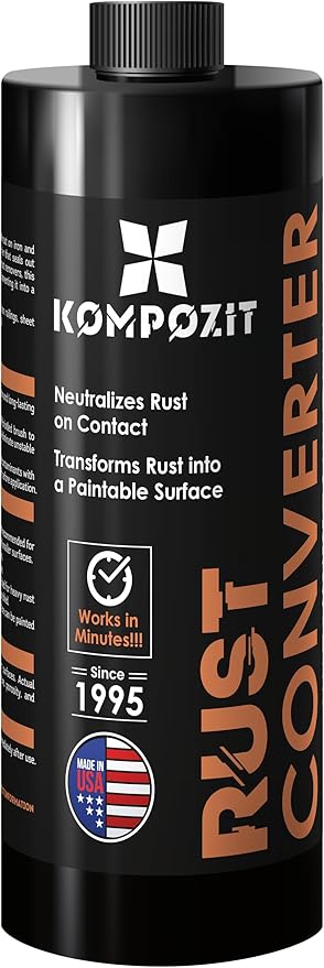 Rust Converter, Professional Plant-Based Metal Surface Prep, Industrial-Grade Corrosion Protection, Ready-to-Use Formula, 1 Quart