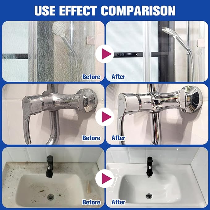 Compensai 2Pcs Stubborn Stains Cleaner,Limescale Cleaner,Bathroom Foam Cleaner Spray,Bathroom Descaler Cleaner,All-Purpose Bathrooms Descaler Foam Spray