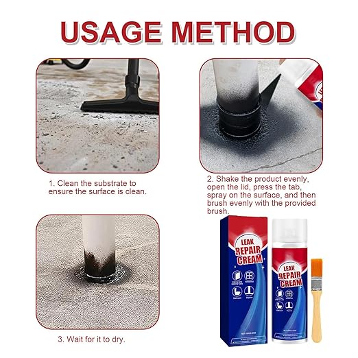 Liquid Sealer – Roof Coating, Waterproof Agent | Liquid Gap Filler for Tile Gutter Concrete Bathroom Wall Leak Protection Outdoor Floor Crack Repair Long-Lasting Seal Exterior Interior Fix