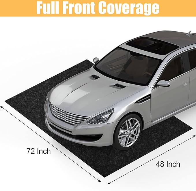 Papillon Oil Spill Mat & Garage Floor Mat | 48" x 72" Oil Change Mat for Under Car - Highly Leak-Proof, Non-Slip, Durable, Washable, Waterproof