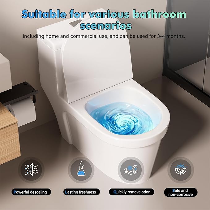 Crazy Clean Toilet Cleaner for bathroom: 3Pcs Toilets Cleaners Pro for Toilet Bowl, Drop-in Tank Cleaning, Eco-Friendly, Powerful Stain & Odor Removal, Safe for All Toilets, Home & Travel