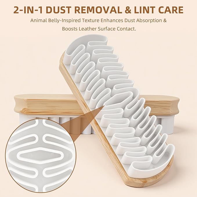 Suede Cleaner Brush 2 Pack, Gentle Daily Care Brush for Suede & Nubuck Shoes, Boots, Bags, Portable Cleaner Kit for Refreshing Nap and Lifting Surface Dirt