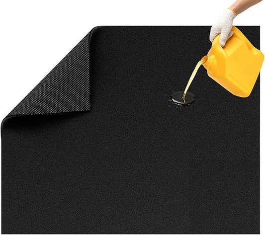 29"x36" Garage Floor Mat, Non-Slip No Seepage Rubber Backing Oil Drip Mat for Cars & SUVs, Trimmable Multi-Purpose Mat Guards Against Spills & Scratches