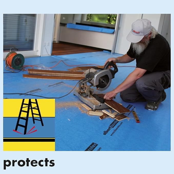 Albert Floorotex Blue All Purpose Temporary Floor Protection - 150 sqft (40" x 45') Roll