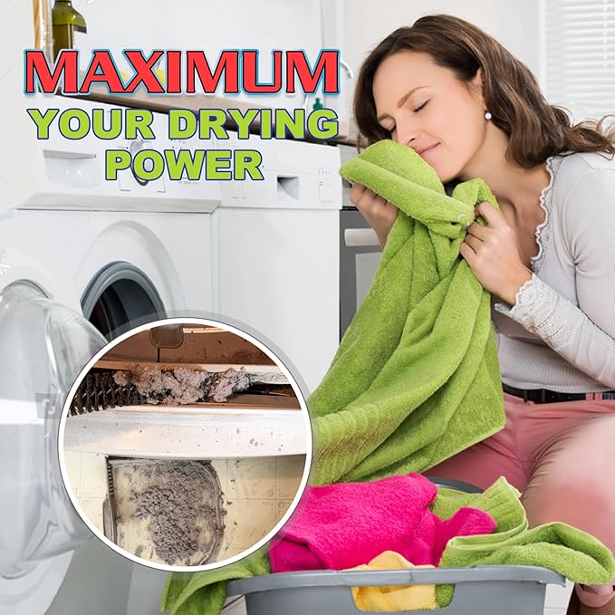 Sealegend Dryer Vent Cleaner Kit Dryer Lint Vac Attachment with Brush, Lint Remover, Dryer Vent Vacuum Hose Cleaning Tools, Grey