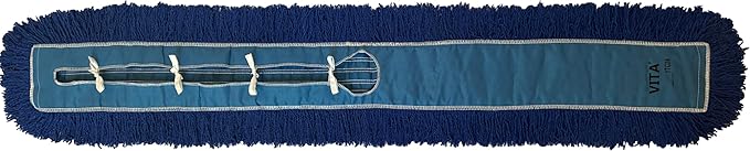 Ultimate Dust Mop Kit: Industrial-Grade Performance, Heavy-Duty Frame, Telescopic Handle - Blue 60 Inch