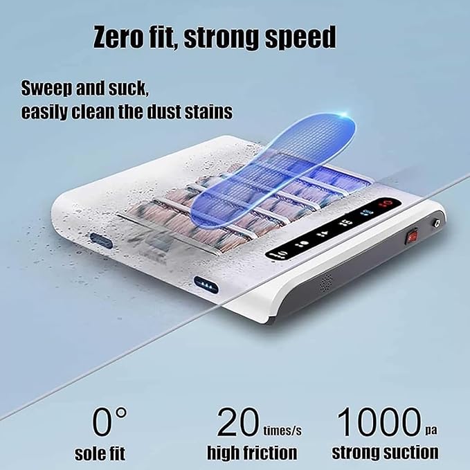 Intelligent Shoe Sole Cleaning Machine, Rechargeable Entrance Shoe Brush with 1000pa Suction and 260RPM/min Speed, 20 Times/S High Frequency Friction, for Laboratory Floor