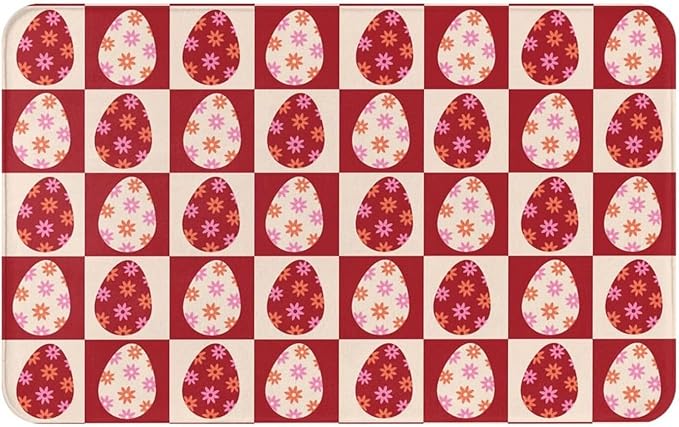 Easter Plaid Mat Add Charm to Your Home with a Fall Door Mat Outside Indoor Outdoor Area Rugs Front Doormats for Entrance 18x30 inch