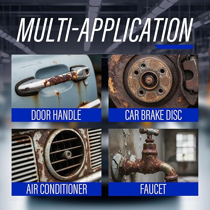 Multi-functional Quick-acting Rust Removal Spraym, Portable Rust Remover Spray for Metal, Fast-Acting Oxidation, Leave A Primed Surface Ready to Paint, Tools, Car, Hardware - 100ML (1, 1)
