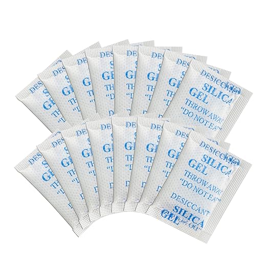 Silica Gel Packs, 100 Pcs 2 Gram Desiccant Packets for Moisture Control, Food Grade Moisture Absorbers for Storage