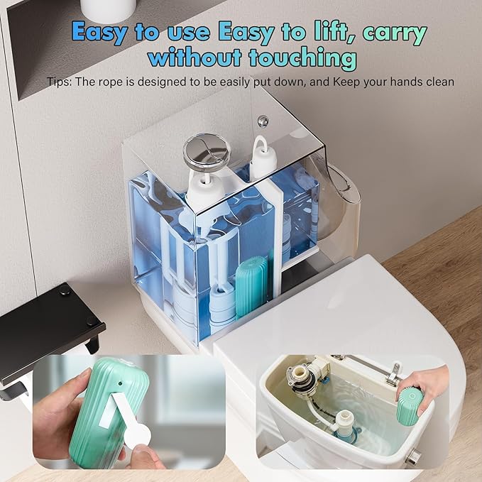 Crazy Clean Toilet Cleaner for bathroom: 4Pcs Toilets Cleaners Pro for Toilet Bowl, Drop-in Tank Cleaning, Eco-Friendly, Powerful Stain & Odor Removal, Safe for All Toilets, Home & Travel
