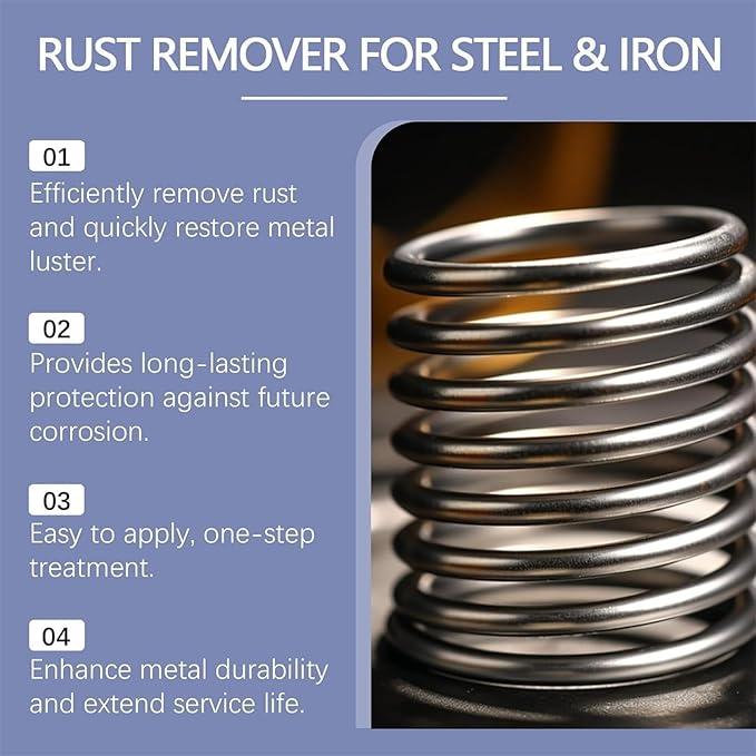 Vedaeyer Rust Remover,Highly Concentrated Steel Rust Remover,Rust Remover for Metal,Tools,Stainless Steel,Automotive Parts,Fast Acting (2pc)