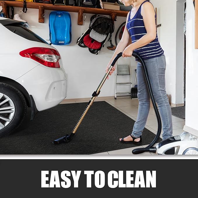 LINLA Premium Absorbent Oil Mat Contains Liquid Garage Floor Mat, Reusable, Washable, Protects Garage Floor or Driveway Surface, Shop,Parking, 7.4 ft x 20 ft