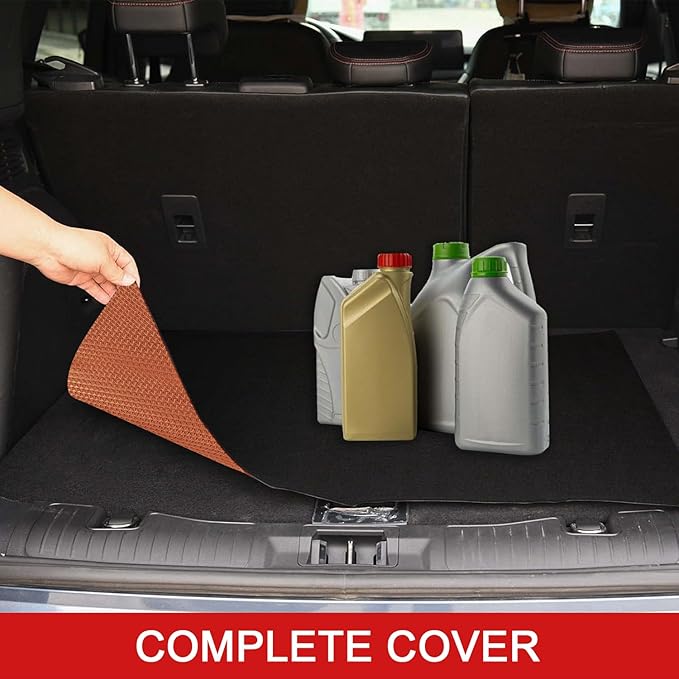 Golener Oil Spill Mat - Garage Floor Mat, Absorbent Oil Pad, Premium Maintenance Mat, Waterproof, Contain Liquid, Protect Floor from Spill & Stain, Reusable, Washable, Durable, 29”x36”, Black/Orange