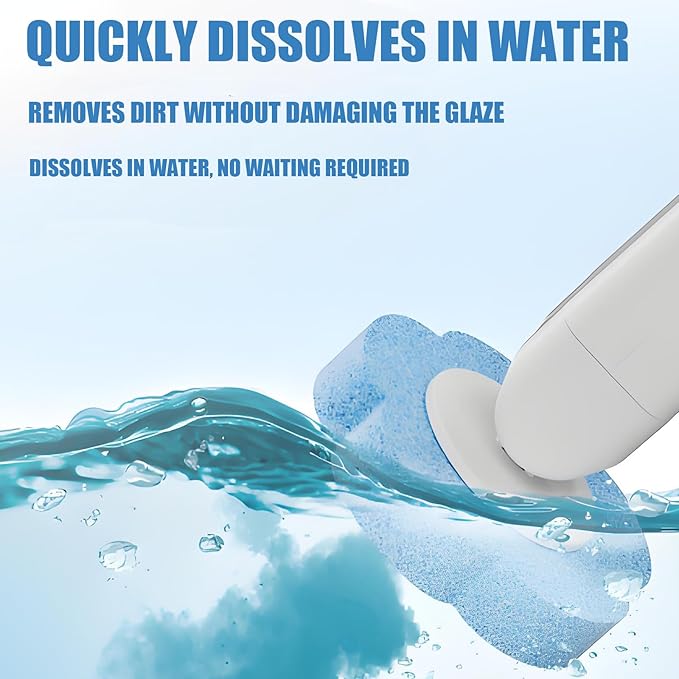 Disposable Brush with Holder & Refill Heads - Hygienic Sanitary Toilet Cleaner for Easy Cleaning, Streak-Free Fresh Bathroom, No Mess Disposable Toilet Bowl (1, Refill (36 pcs))