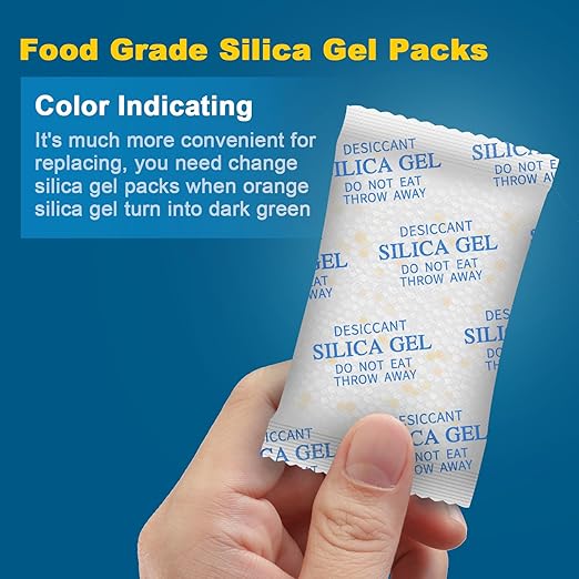 Absorbking Silica Gel Packets, 20 Gram 75 Packs Food Safe Moisture Absorbers, Desiccant Packs for Storage, Reusable Desiccant for Foods, Storage Bins, 3D Filaments, Electronics, Safes