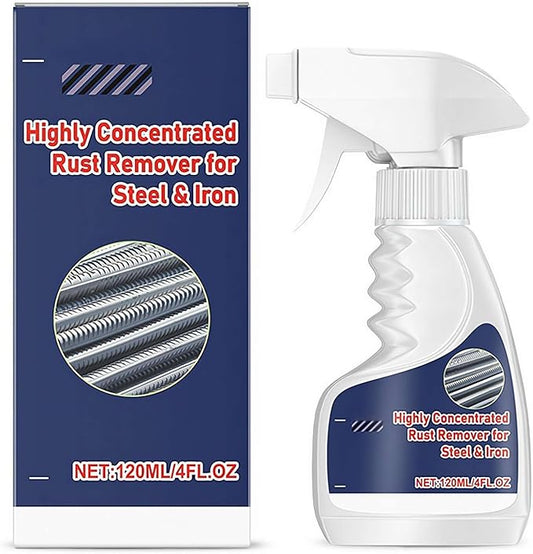 Rust Remover Heavy Duty for Metal, Rust Remover Spray for Metal with Sodium Gluconate and Sodium Hydroxide, 120ml Fast Acting Rusts Dissolver and Protective Coating