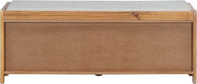 Knocbel Entryway Storage Bench with Sliding Doors and 1 Shelf, Living Room Entrance Hallway Foyer Shoe Bench Bedroom End of Bed Bench, 220lbs Weight Capacity (White Washed 2-Door)