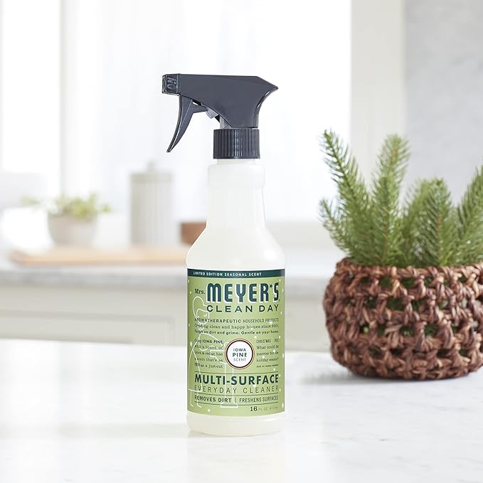 Mrs. MEYER'S CLEAN DAY Multi-Surface Cleaner Spray,Cruelty Free Formula,Iowa Pine,16 fl. Oz,(Pack of 6)