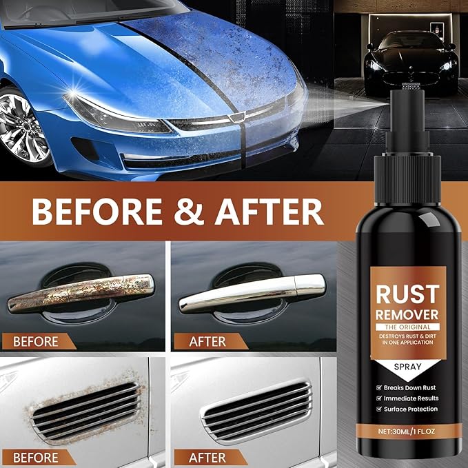 Rust Remover Spray, Multi Purpose rust remover, Rust Remover for Metal, cars, tools, bolts, etc