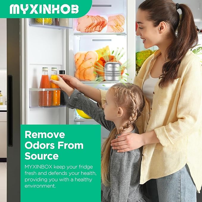Long-lasting Refrigerator Deodorizer For Odor Remove: Fridge Deodorizer For Smell Remove (Silver Grey)
