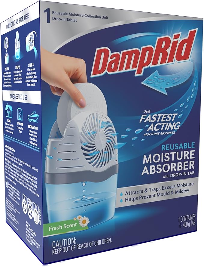 DampRid Fresh Scent Drop-In Tab Moisture Absorber Starter Kit