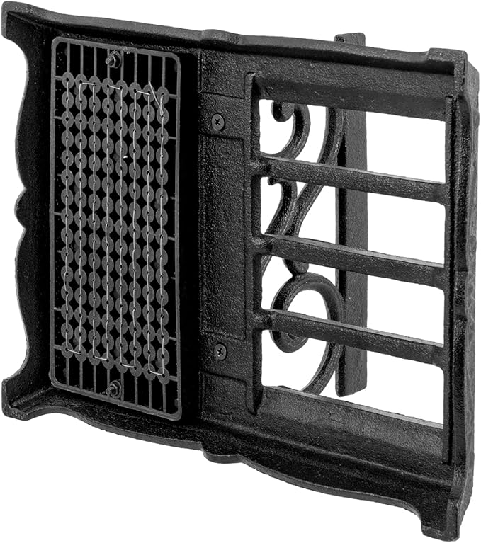MyGift Boot Brush Scraper Outdoor, Heavy Duty Cast Iron Shoe Scrubber Mat, Footwear Bottom Dirt Cleaner and Mud Puller for Porch or Patio, Vintage Black