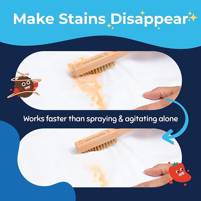 Miss Mouth's Messy Steppers Shoe Cleaner - 4oz Foam and Laundry Brush