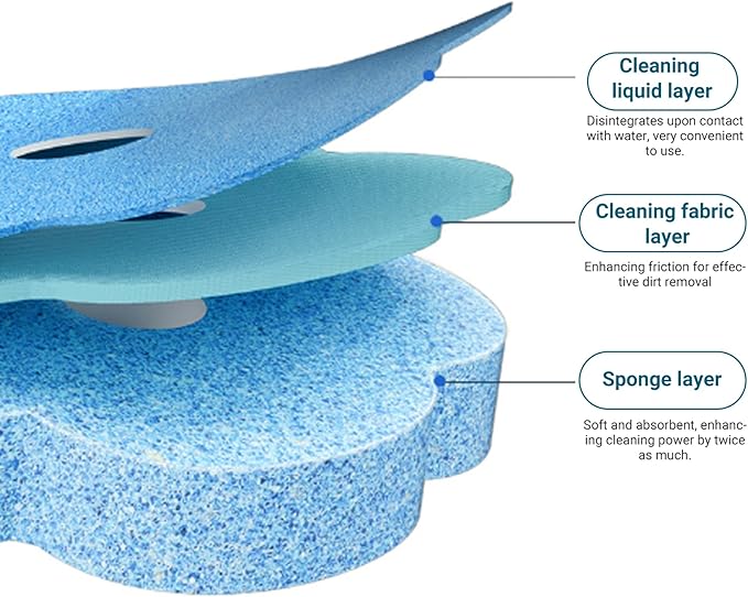 Disposable Toilet Cleaning System|Disposable Toilet Brush with 30 Refill Pads, Wall-Mounted Brush with Replacement Heads and Holders 360 Degree Cleaning for Bathtub Sink Wash Basin