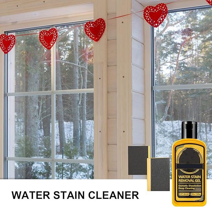 Hard Water Stain Remover | 120ml Heavy Duty Gel | with Sponge Hard Water Stain Remover for Car,for Automotive, Car, Truck, Motorcycle, RV, Window, Windshield, Shower Door, Home, Bathroom, Kitchen