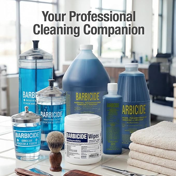 BARBICIDE Disinfectant Concentrate – Pint 16 Fl Oz (2 Pack) | EPA-Registered, Hospital-Grade Germicide for Salons & Barbershops | Anti-Rust Solution for Shears, Combs & Professional Tools