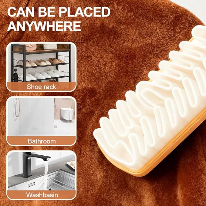 Suede Shoe Brush, Rubber Polish Eraser with Soft Bristle Brush for Suede Cleaner and Nubuck Brush (3 pcs)