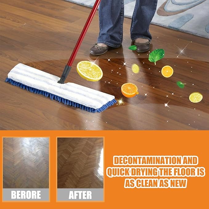 Floor Cleaner Kit, 100 ml Hard Floor Cleaning Solution with Sponge and Cloth, Concentrated Floor Cleaner for Routine Mopping and Spot Cleaning on Sealed Wood and Laminate Floors