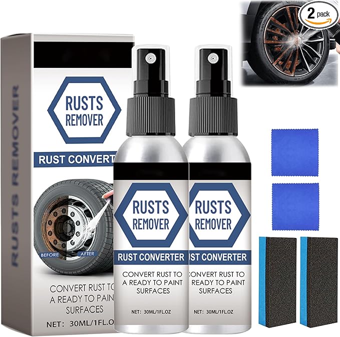2PCS Nexa Rust Remover Spray, Rust Remover for Metal, Nexa 2.0 Anti Rusts Iron Out Spray