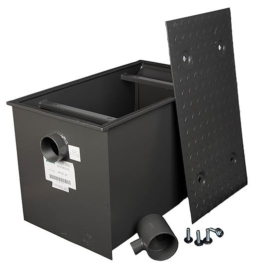 Wentworth 70 Pound Commercial Grease Trap Interceptor for Restaurant Under Sink Kitchen, 35 GPM, WP-GT-35