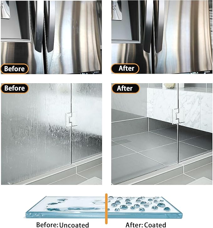NADAMOO 2K Home Ceramic Coating Spray, 2-Parts Formula with Stronger Adhesion and Enhanced Wear Resistance, Seal & Protect Kitchen & Bath Surfaces, Repels Stains & Grime, Clear, 1 Can
