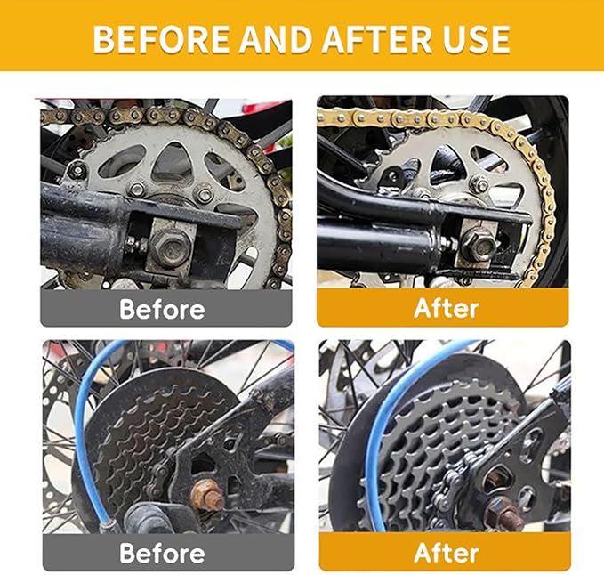 Anti-Rust Lubricant Spray & Rust Remover - Rust Remover Spray for Metal, Multi-Purpose Lubricant Rust Remover Sprays, Fast-Acting Formula for Vehicles, Tools, Chains (3Pcs)