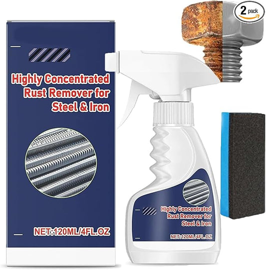 Rust Remover, Rust Removal Heavy Duty for Metal, Highly Concentrated Steel Remover, Removedor de Spray for Metal, Tools, Stainless Steel, Automotive Parts, Fast Acting Rust (1pcs)