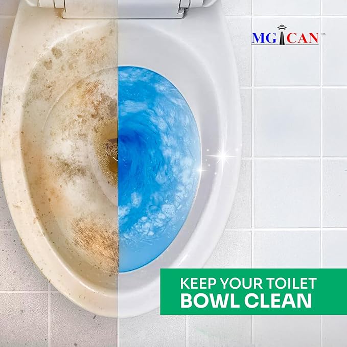 MGICAN Patented Automatic Toilet Bowl Cleaner System (ATCS) 1700+ Flushes - Non Toxic Toilet Bowl Cleaners for Hard Water Stains - UL-Certified Toilet Cleaner 1 Year Supply (1 Pack)