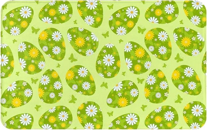 Daisy Easter Mat Add Charm to Your Home with a Fall Door Mat Outside Indoor Outdoor Area Rugs Front Doormats for Entrance 18x30 inch