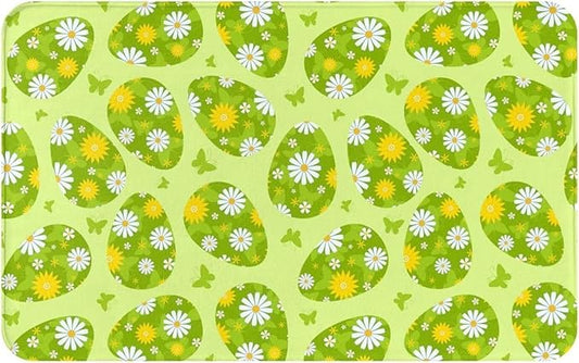 Daisy Easter Mat Add Charm to Your Home with a Fall Door Mat Outside Indoor Outdoor Area Rugs Front Doormats for Entrance 20x32 inch