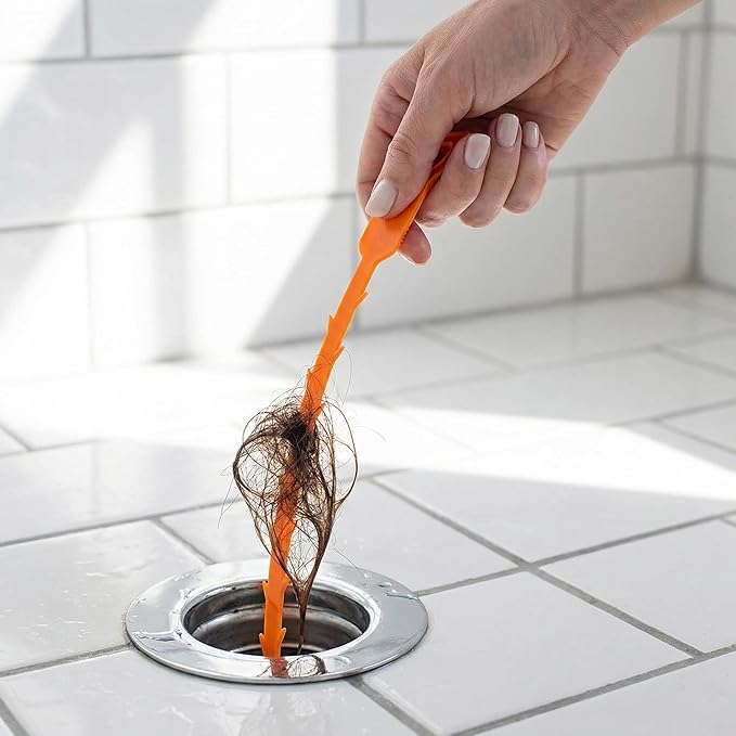 Forlivese 3 Pack 25 Inch Drain Snake,Drain Clog Remover,Sink Snake for Sewer Kitchen Sink Bathroom Tub Toilet Clogged Drains Relief Cleaning Tool