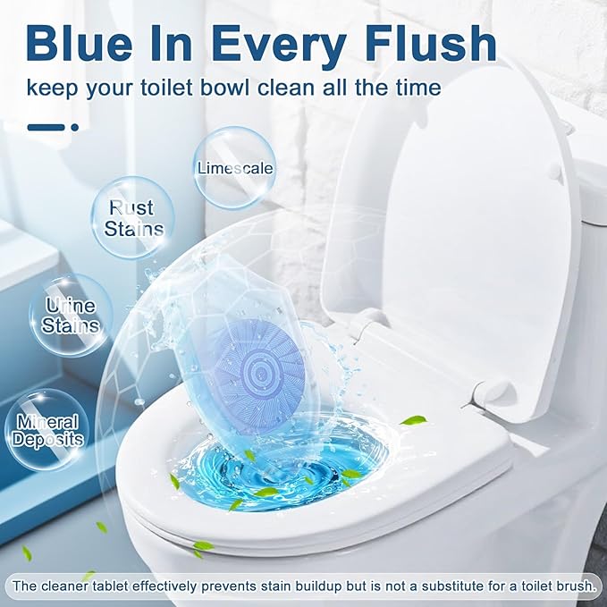 Msvvko Automatic Toilet Bowl Cleaner Tablets 60 Pack Blue Tank Cleaner