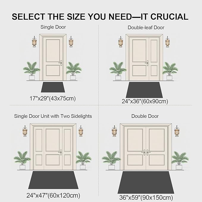 Ultra Thin Indoor Door Mat 24"x36", Washable Door Mat Indoor Entrance, Non Slip Rubber Backing Doormat Low-Profile Inside Entryway Mat, Unique Herringbone Design Entry Mat, Dark Grey (FOLD)