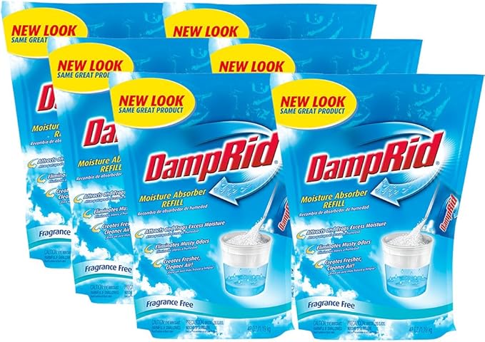 DampRid FG30K- Fragrance Free, (6 Pack) Refill Bag