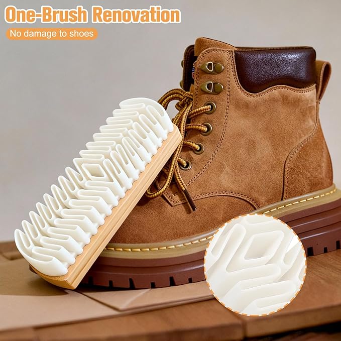 2Pcs Suede Brush for Shoes, Nubuck Brush Suede Eraser Suede Shoe Brush Suede Shoe Cleaner, Rubber Shoe Brush for Shoes, Bags, Coats, and Suede Accessories