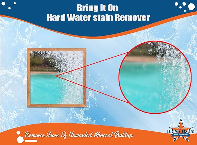 Bring It On Cleaner Hard Water Spot Remover 32 Ounce Bottle 1 Case | 12 Bottles of Product | Shower Door Cleaner